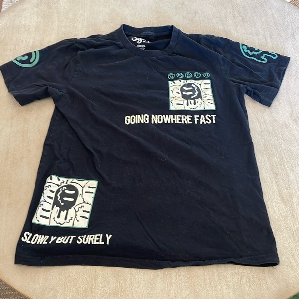 Going Nowhere Fast Slowly But Surely Black Tee Shirt M